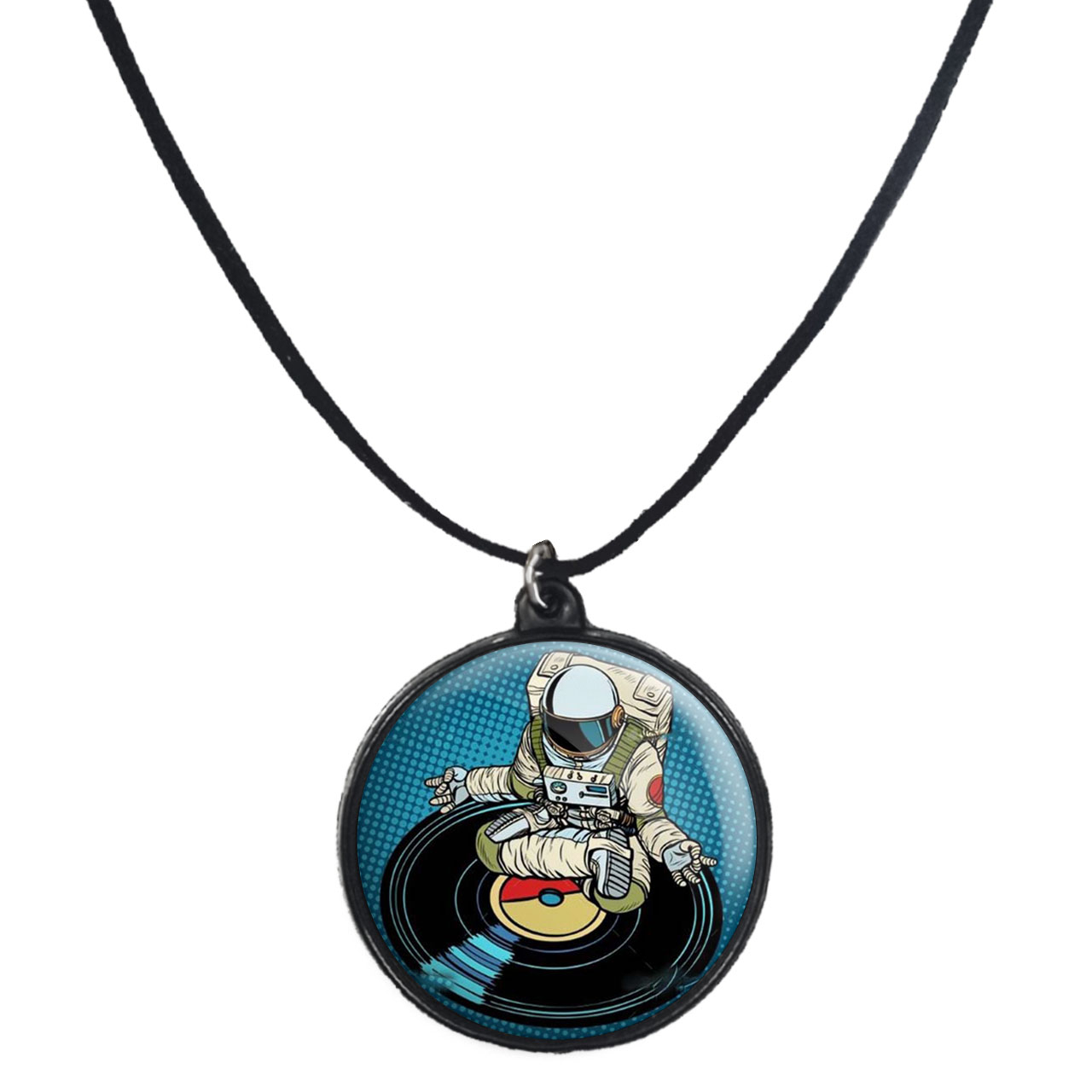 گردنبند پرمانه طرح فضانورد کد pmb.1738 مدل دو طرفه