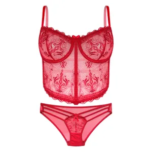 ست شورت و سوتین زنانه میسا کد MIS-6208 رنگ قرمز