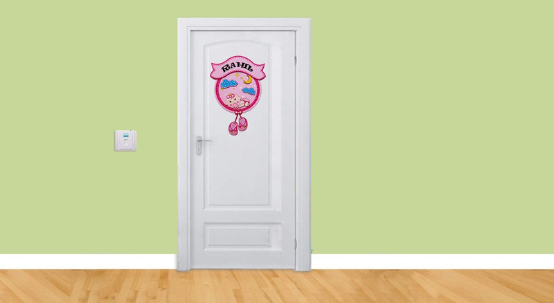 آویز چوبی اسم کودک جیک جیک مدل Baby Girl
