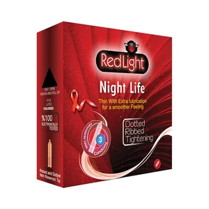 کاندوم ردلایت مدل Night Life بسته 3 عددی