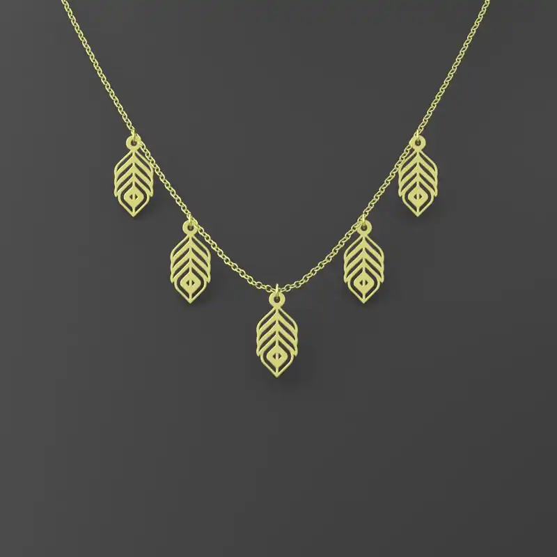 گردنبند طلا 18 عیار زنانه مدوپد مدل هندسی کد RNA10629