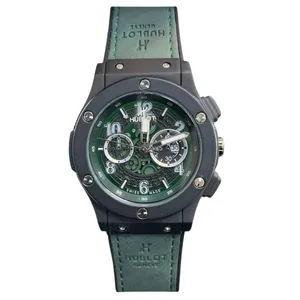 ساعت مچی عقربه‌ای مردانه هابلوت مدل تک موتوره صفحه اسکلتون کد 03