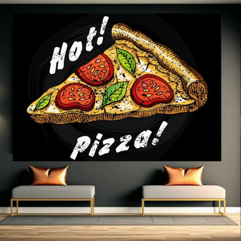 پوستر دیواری طرح تکه پیتزا داغ و تازه کد FP105441