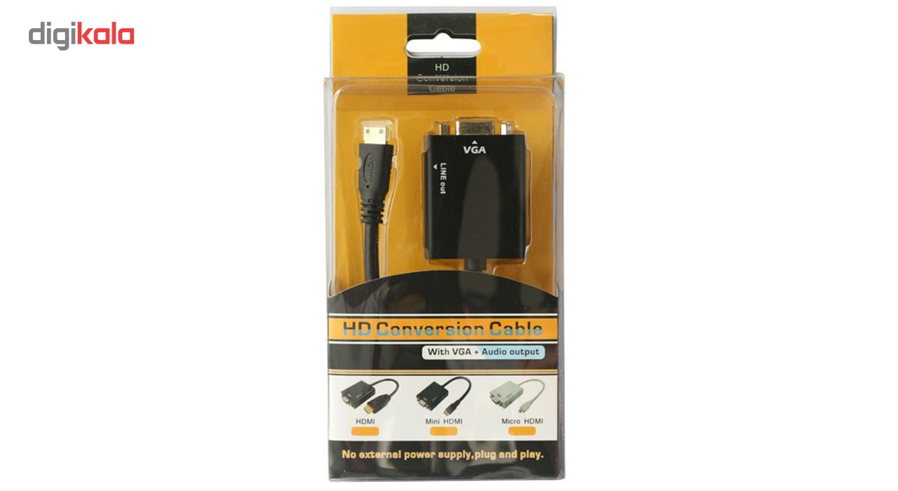 مبدل mini HDMI به VGA مدل 