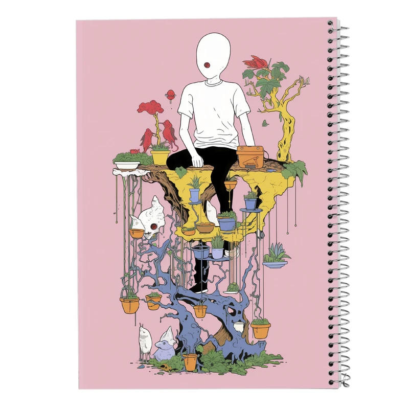 دفتر ژورنال نویسی 50 برگ مدوپد مدل نقطه ای طرح Ghibli کد DF2414