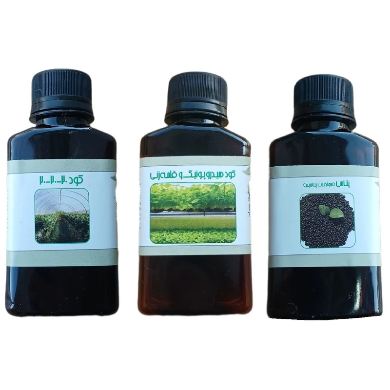 کود مایع کامل سه بیست و پتاس و کود هیدروپونیک و قلمه مدل life drop حجم 110 میلی لیتر