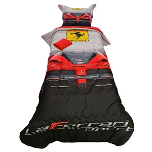 سرویس خواب طرح سه بعدی ماشین فراری کد 77 یک نفره 4 تکه