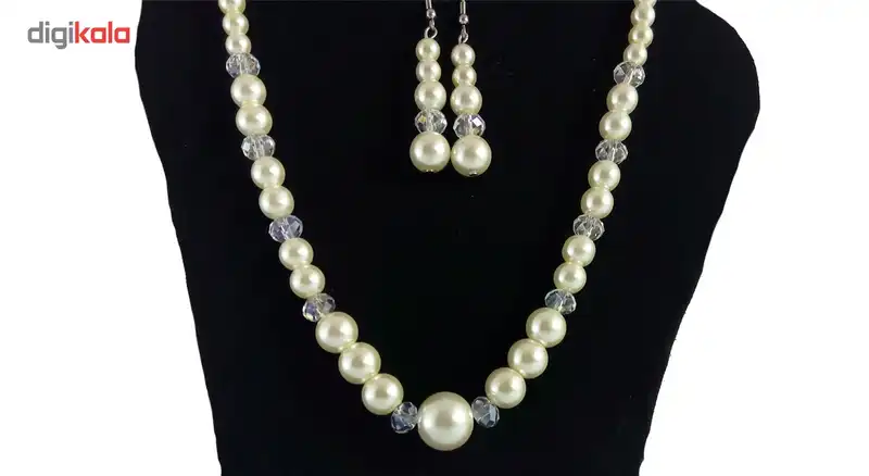 نیم ست گردنبند گوشواره مروارید مودی سف مدل 6165