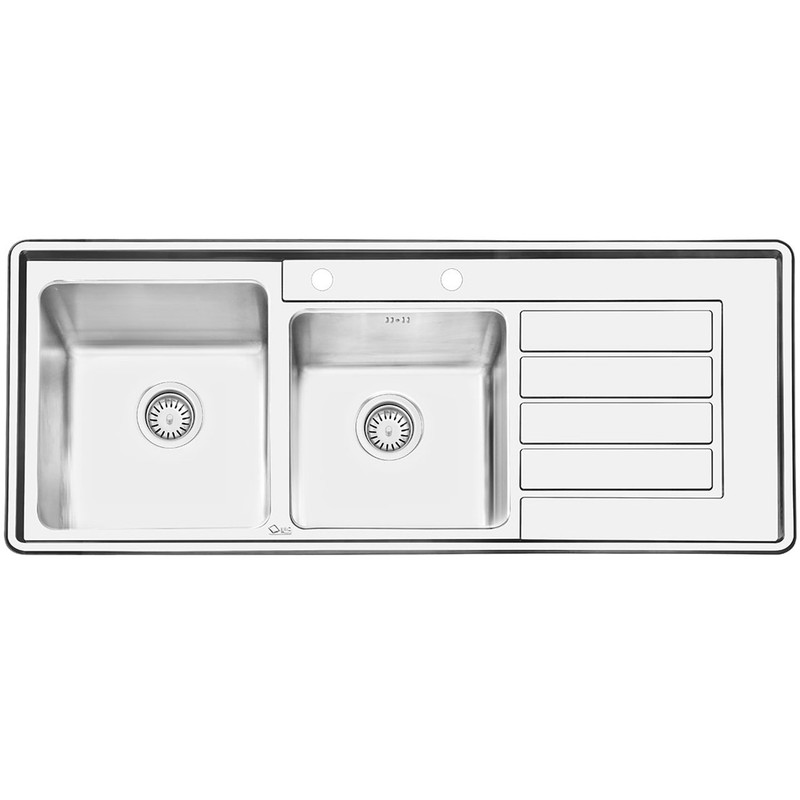 سینک ایلیا استیل مدل 2063L توکار سایز 50 × 120 سانتی متر