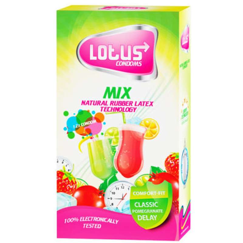 کاندوم لوتوس مدل Mix بسته 12 عددی کاندوم لوتوس مدل Mix بسته 12 عددی