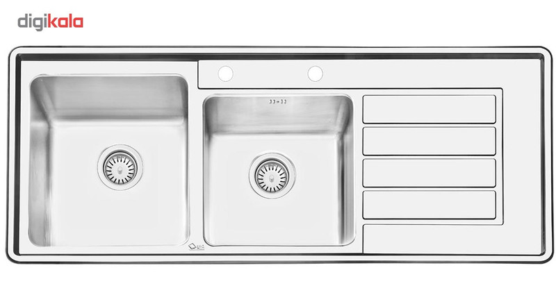 سینک ایلیا استیل مدل 2063L توکار سایز 50 × 120 سانتی متر