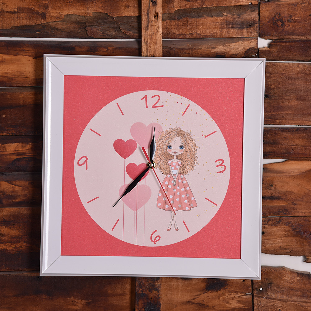 چراغ خواب اتاق کودک مدل دختر فرفری به همراه ساعت و لوستر