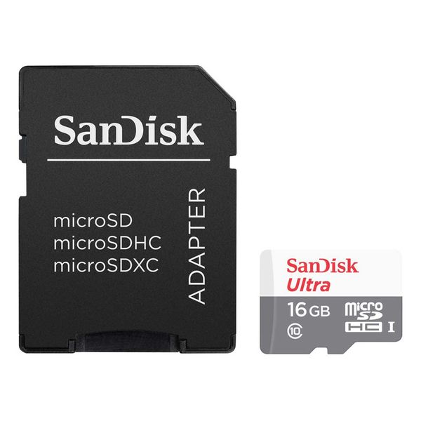کارت حافظه microSDHC سن دیسک مدل Ultra  کلاس 10 استاندارد UHS-I سرعت 80MBps  همراه با آداپتور SD ظرفیت 16 گیگابایت کارت حافظه microSDHC سن دیسک مدل Ultra  کلاس 10 استاندارد UHS-I سرعت 80MBps  همراه با آداپتور SD ظرفیت 16 گیگابایت