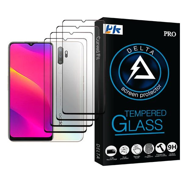 محافظ صفحه نمایش پی کی مدل Delta Glass MIX004 مناسب برای گوشی موبایل اوپو A11 بسته چهار عددی