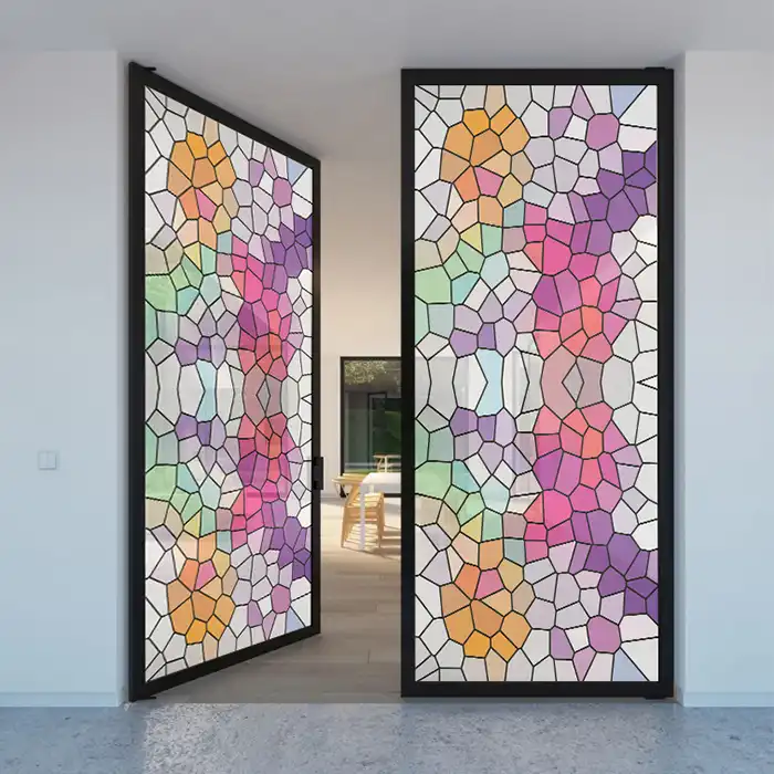 استیکر شیشه راتیانا مدل رنگارنگ کد 17