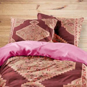 سرویس روتختی مدوپد طرح قالیچه مدرن بیجار لچک و ترنج مدل C-bijar-M62 یک نفره 4 تکه