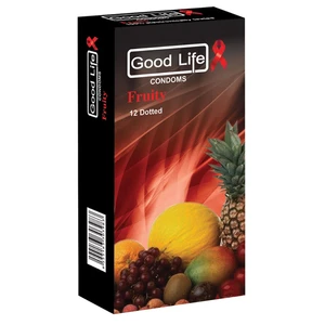 کاندوم گودلایف مدل میوه ای fruity Dotted  بسته 12 عددی