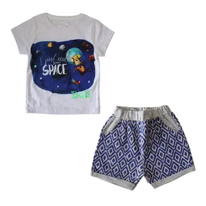 ست تی شرت و شلوارک پسرانه مدل فضانورد