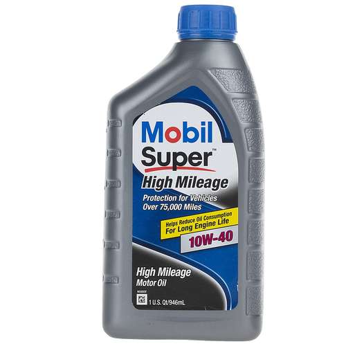روغن موتور خودرو موبیل مدل High Mileage 10W-40 حجم 946 میلی لیتر