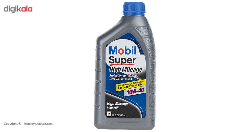 روغن موتور خودرو موبیل مدل High Mileage 10W-40 حجم 946 میلی لیتر