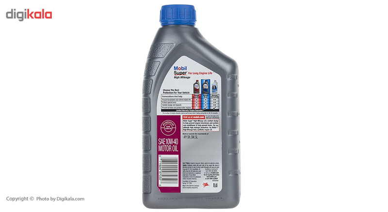 روغن موتور خودرو موبیل مدل High Mileage 10W-40 حجم 946 میلی لیتر