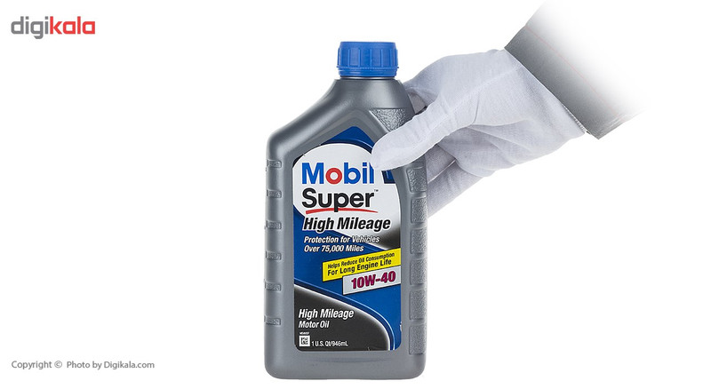 روغن موتور خودرو موبیل مدل High Mileage 10W-40 حجم 946 میلی لیتر