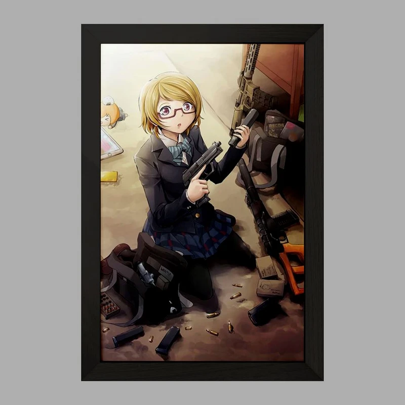 تابلو خندالو مدل هانایو انیمه مادوکا مجیکا Madoka Magica  کد 18410