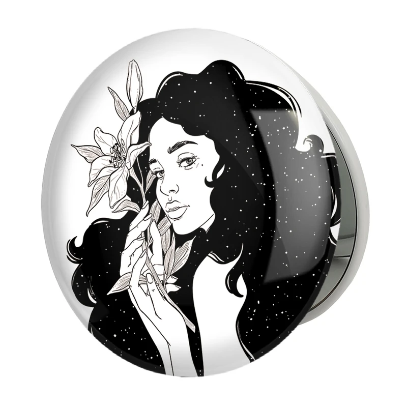 آینه جیبی خندالو طرح دختر قوی Girl Power مدل تاشو کد 28948