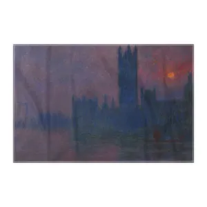 کاغذ کادو ترمه طراحان ایده مدل خانه های پارلمان، غروب آفتاب از مونه کد art0237 سایز 57x37 سانتی متر