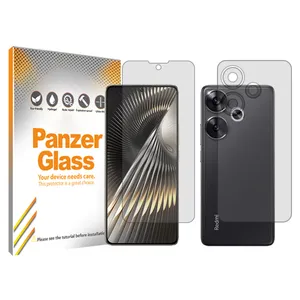 Panzer Glass Resistant model transparent screen protector suitable for Xiaomi Redmi Turbo 3 mobile phone along with the back protector