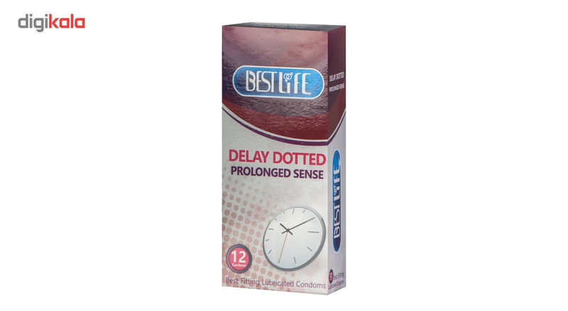 کاندوم بست لایف مدل Delay Dotted بسته 12 عددی