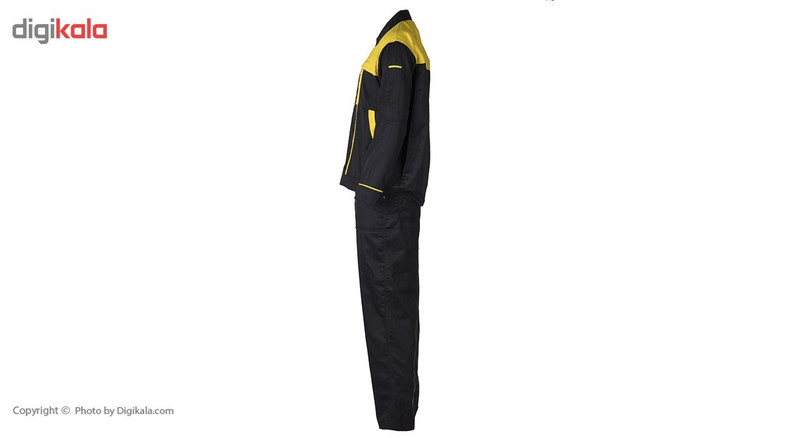 کاپشن و شلوار مهندسی افرا ایمن مدل مشکی زرد
