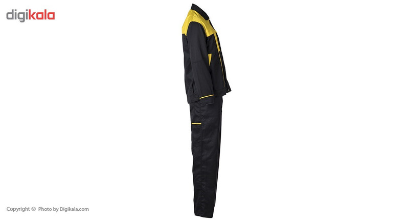 کاپشن و شلوار مهندسی افرا ایمن مدل مشکی زرد