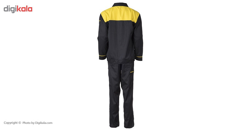 کاپشن و شلوار مهندسی افرا ایمن مدل مشکی زرد