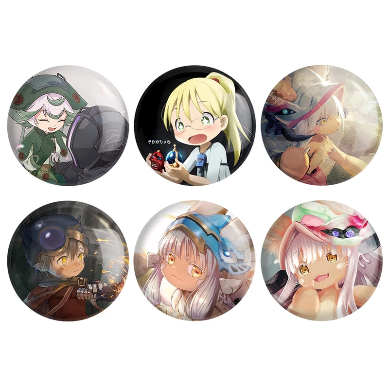 مگنت خندالو طرح انیمه ساخته شده در پرتگاه Made in Abyss کد 1530A مجموعه 6 عددی