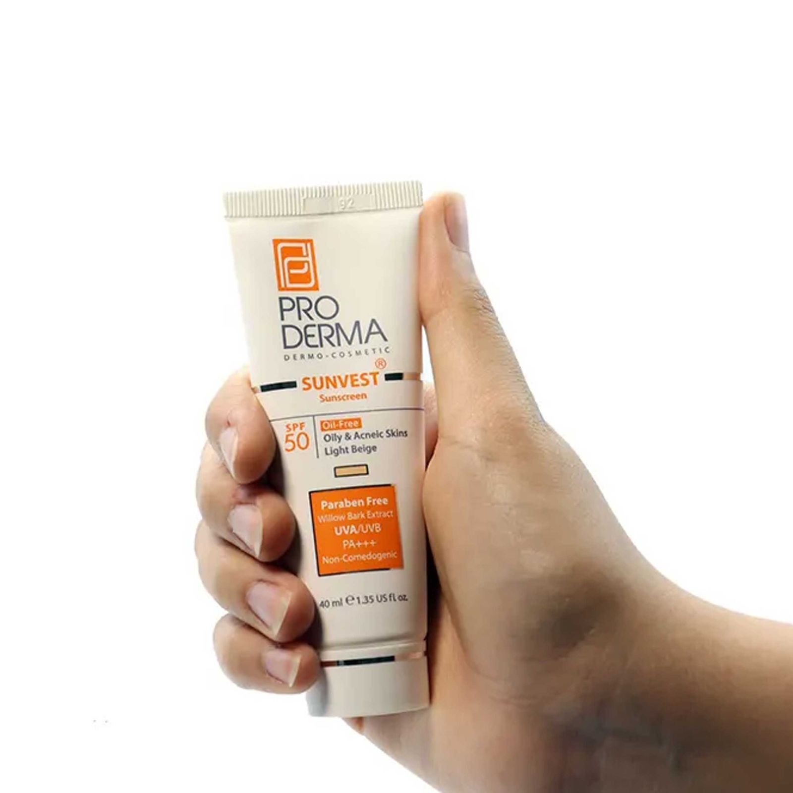 کرم ضدآفتاب رنگی پرودرما SPF50 مدل 01، مناسب پوست‌های چرب، حجم 40 میلی‌‌لیتر -  - 10