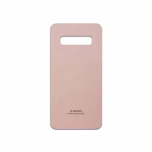 MAHOOT Rose Gold Leather Cover Sticker for Samsung Galaxy S10