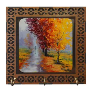 جا کلیدی مدل D1050 طرح نقاشی منظره درخت و پاییز