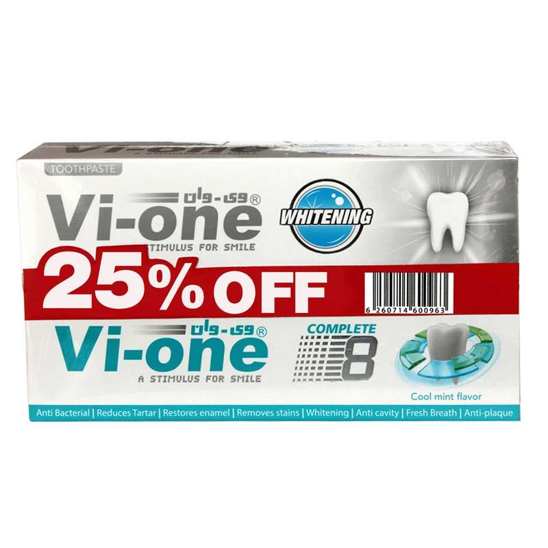 پک خمیر دندان وی وان مدل Complete 8 و Whitening پک خمیر دندان وی وان مدل Complete 8 و Whitening
