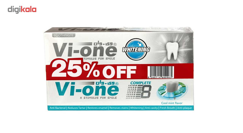 پک خمیر دندان وی وان مدل Complete 8 و Whitening پک خمیر دندان وی وان مدل Complete 8 و Whitening