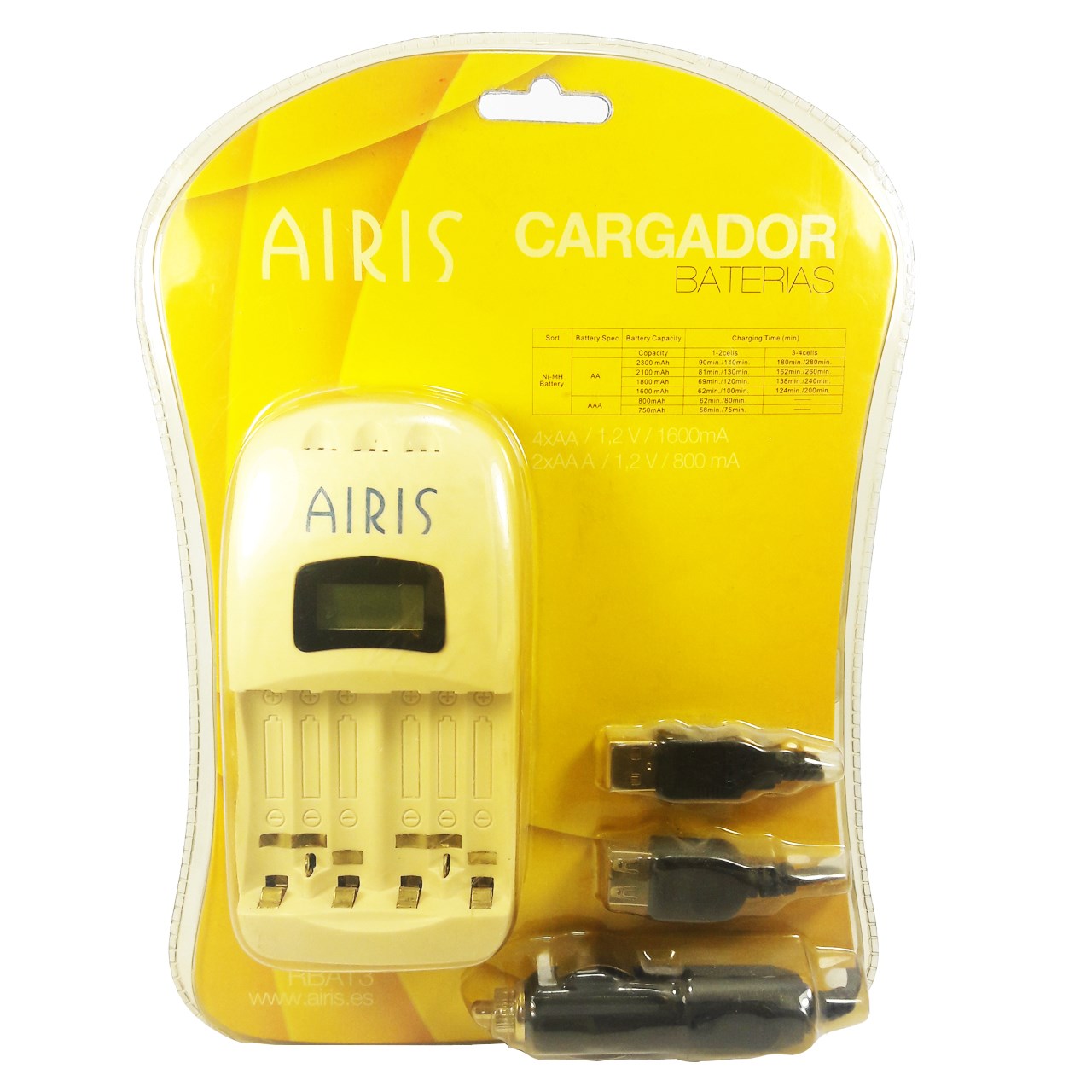 شارژر باتری قلمی و نیم قلمی ایریس مدل Cargador