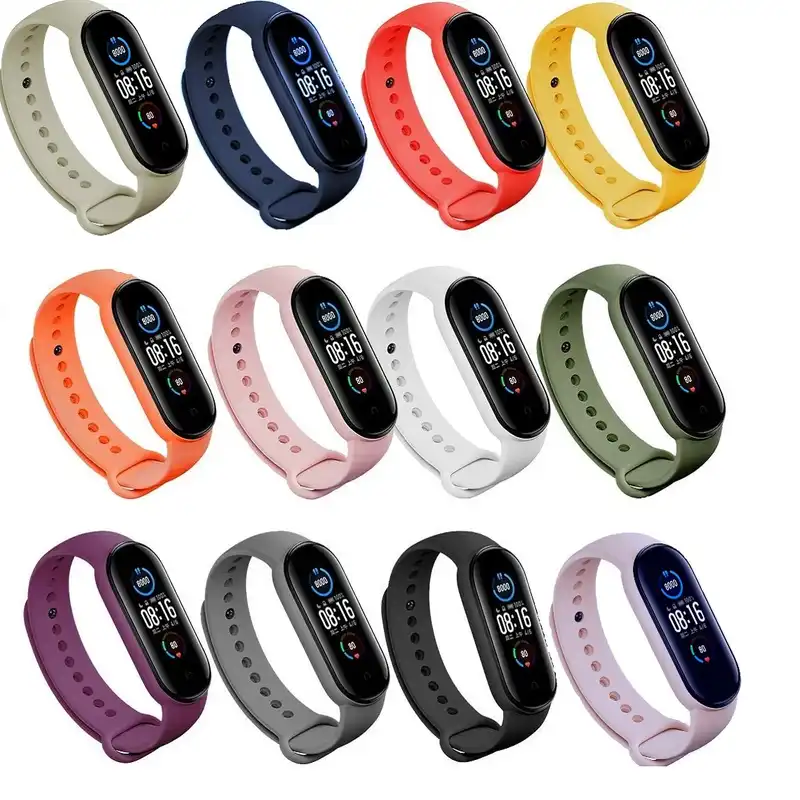 بند مدل RAINBOW کد 04 مناسب برای مچ بند هوشمند شیائومی Mi Band5 مجموعه 12 عددی