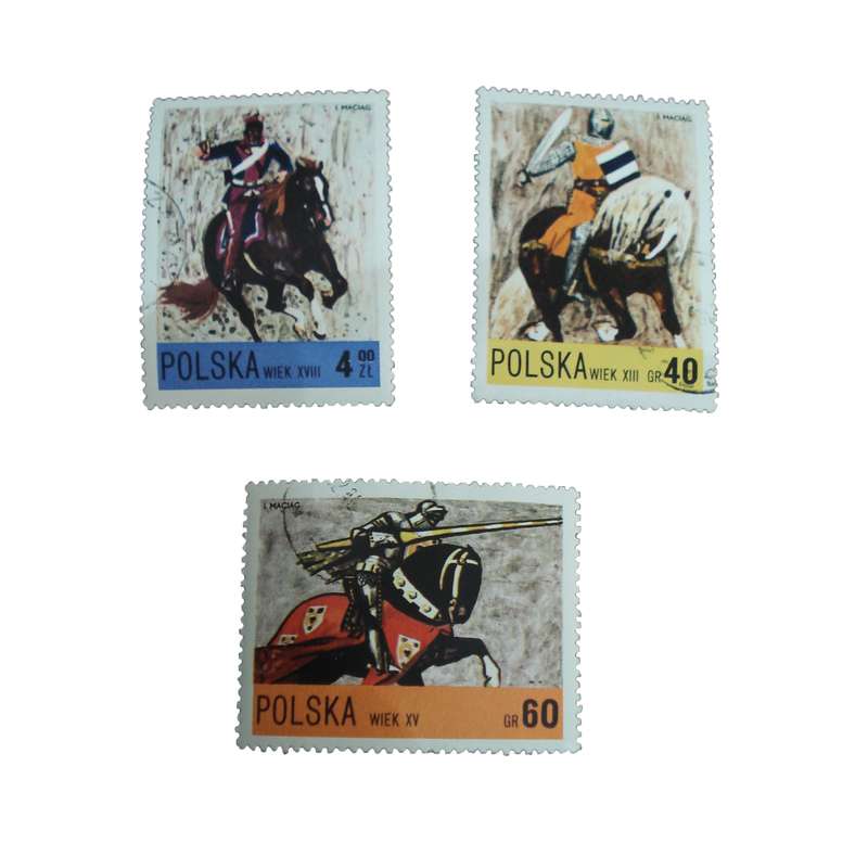 تمبر یادگاری مدل اسب سوار کد DS1560 مجموعه 3 عددی