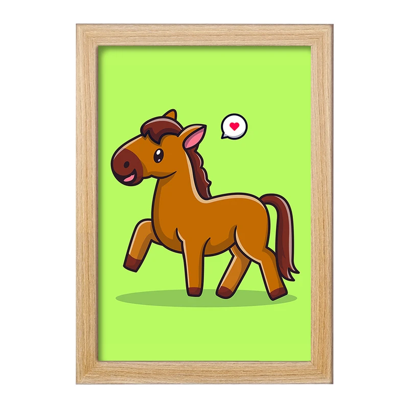 تابلو خندالو مدل حیوانات بامزه اسب کد 29664