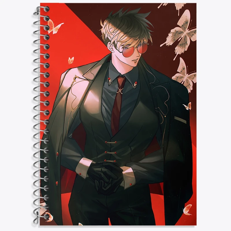 دفتر زبان 50 برگ خندالو مدل سه خط طرح وش انیمه تریگان (Trigun) کد 36237