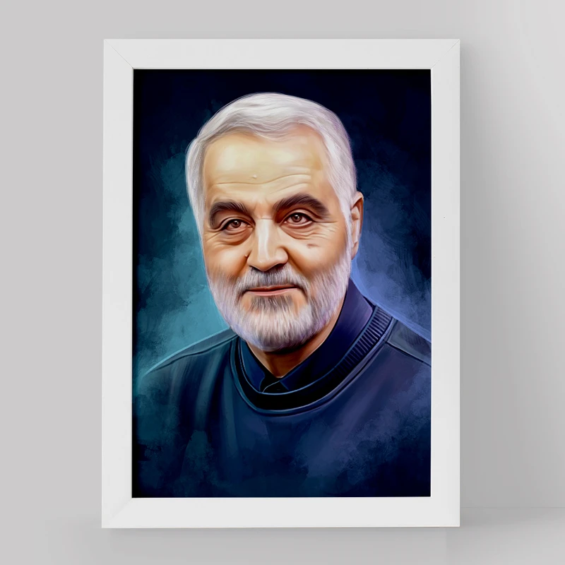 تابلو خندالو مدل سردار قاسم سلیمانی کد 12603