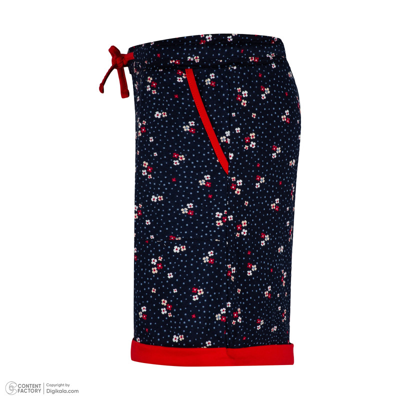 ست تی شرت آستین کوتاه و شلوارک زنانه ناربن مدل 15211083 رنگ قرمز