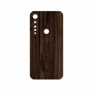 MAHOOT Dark Walnut Wood Cover Sticker for Motorola One Vision Plus