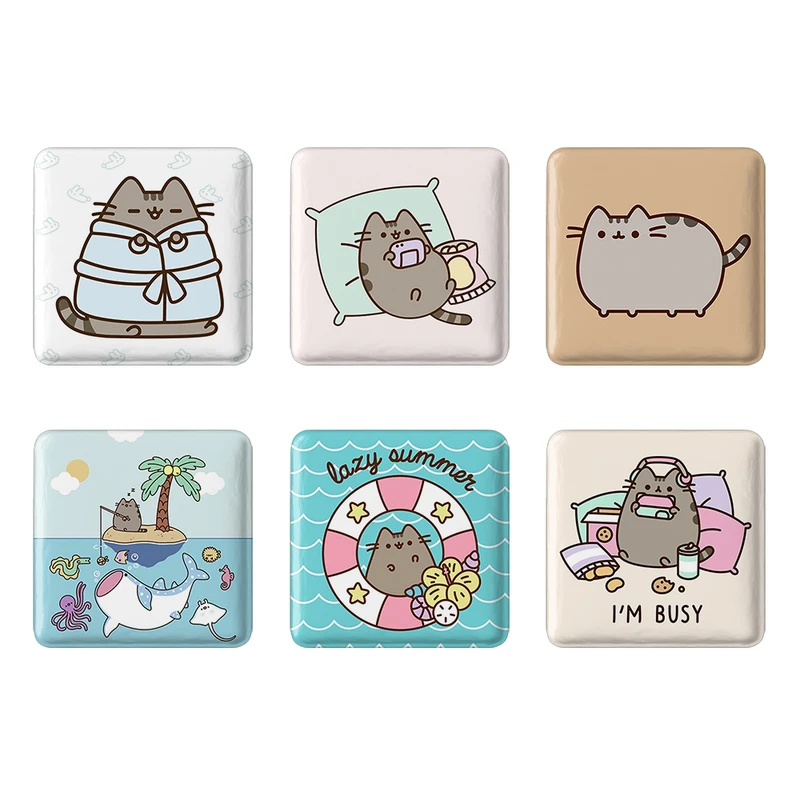 مگنت خندالو طرح پوشین گربه بامزه pusheen کد 1717B مجموعه 6 عددی
