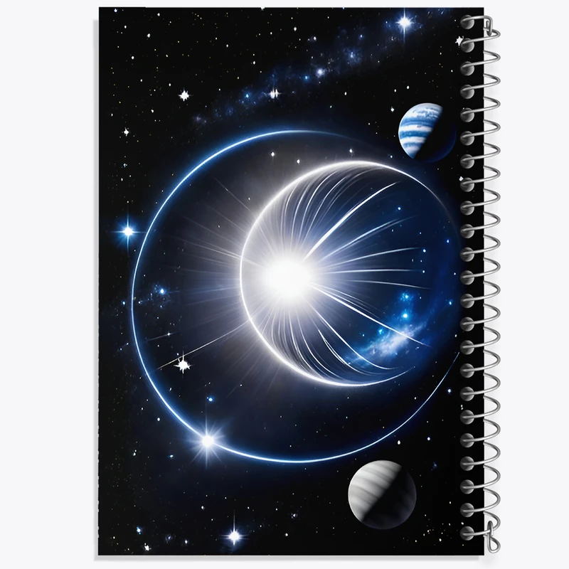 دفتر مشق 100 برگ خندالو طرح کهکشان (galaxy) کد F7241